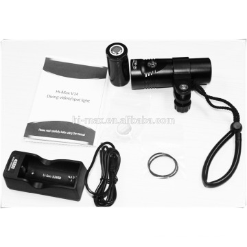 professional diving flashlight underwater video led lights(CE,RoHS,UL-STR)